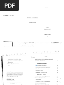 Lubomir Dolezel - Studies in Poetics and Theory of Fiction