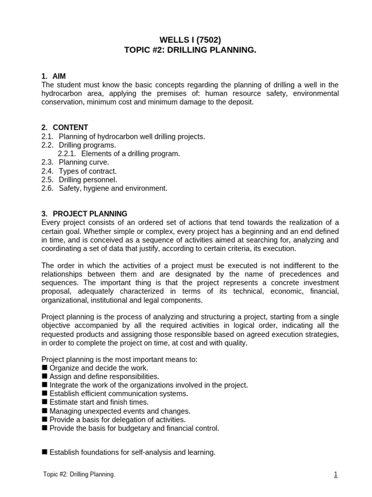 Theme 02 - Drilling Planning | PDF | Oil Well | Petroleum Reservoir