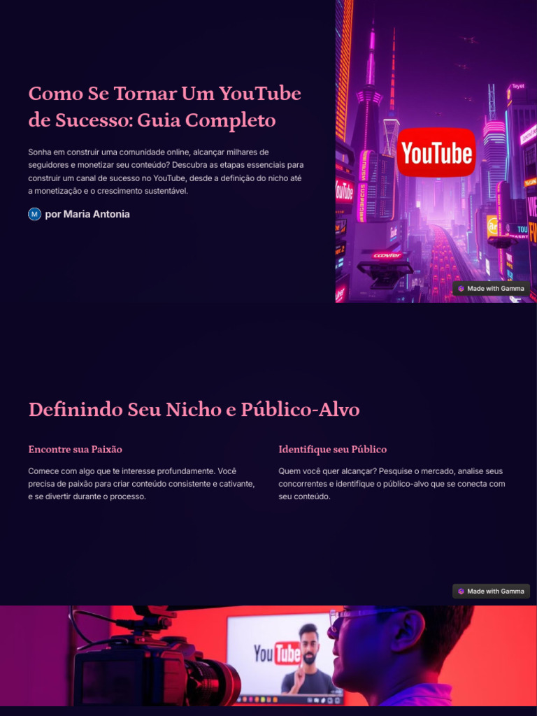 Guia para Sucesso no YouTube | PDF | YouTube | Facebook