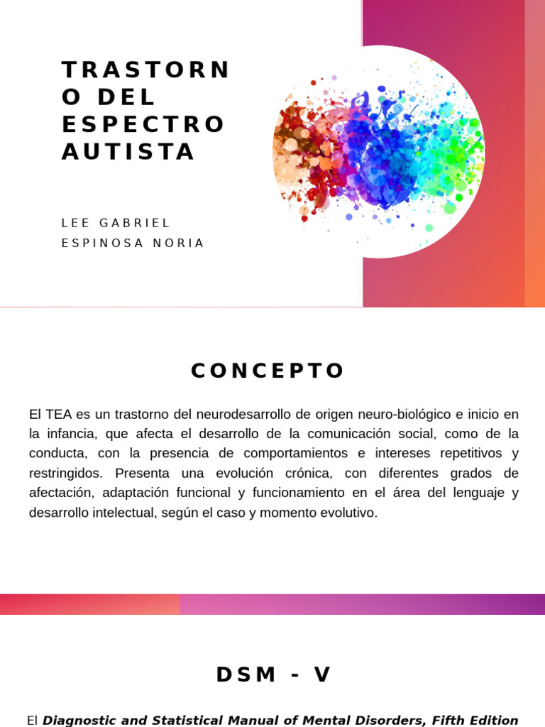 Trastorno Del Espectro Autista | PDF | Autismo | Manual Diagnóstico y ...