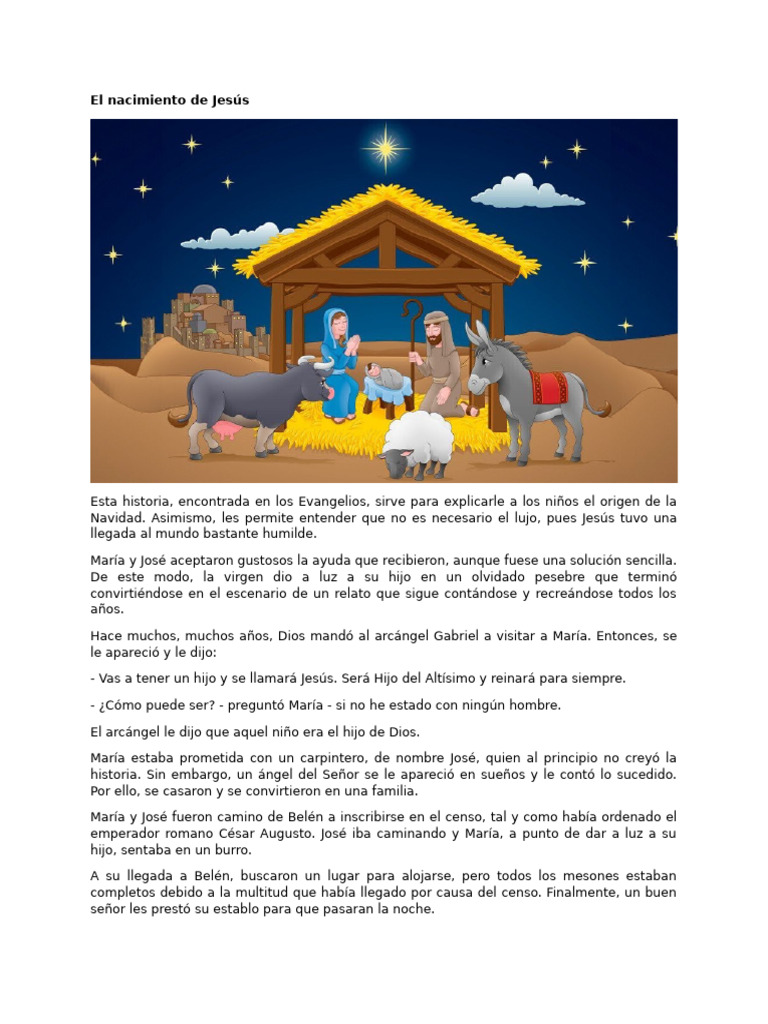 Actividades sobre el nacimiento de Jesús | PDF