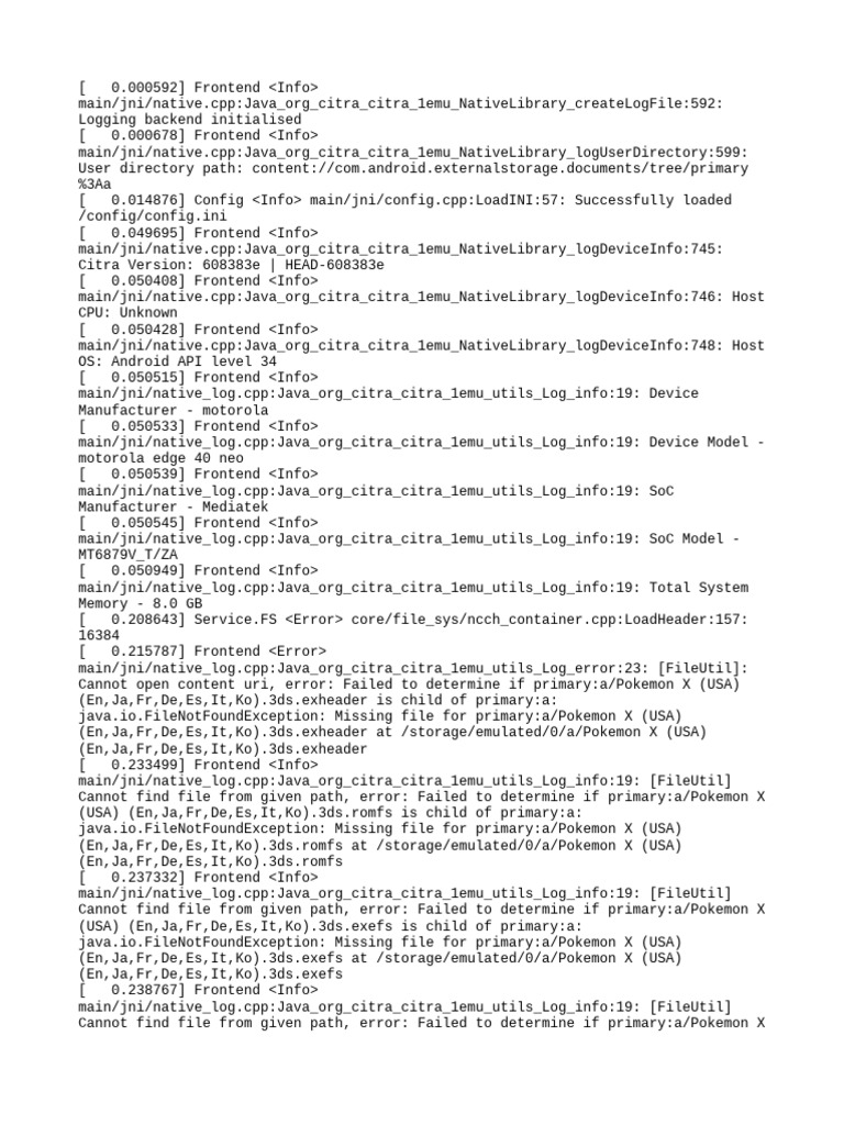 Citra Emulator Log Analysis on Android | PDF | Computer Science ...