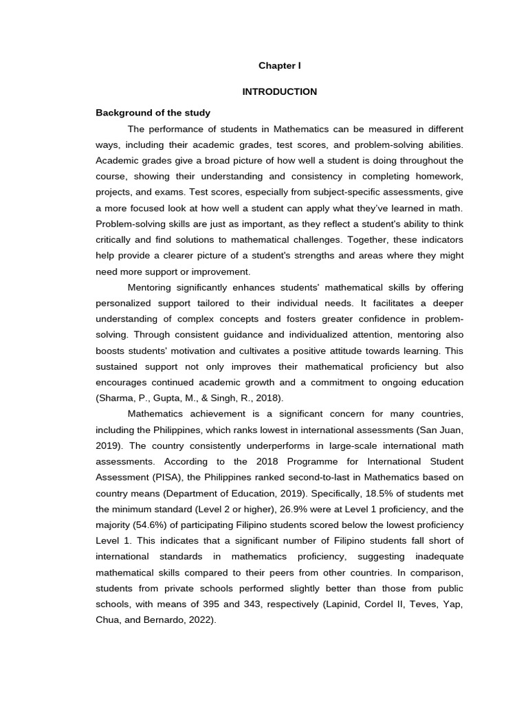 Enhancing Grade 10 Math Performance Through Mentoring | PDF ...
