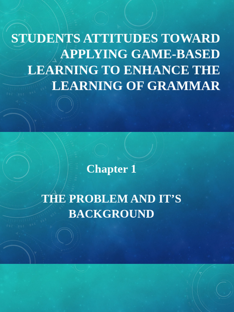 Student Attitudes on Game-Based Grammar Learning | PDF | Survey ...