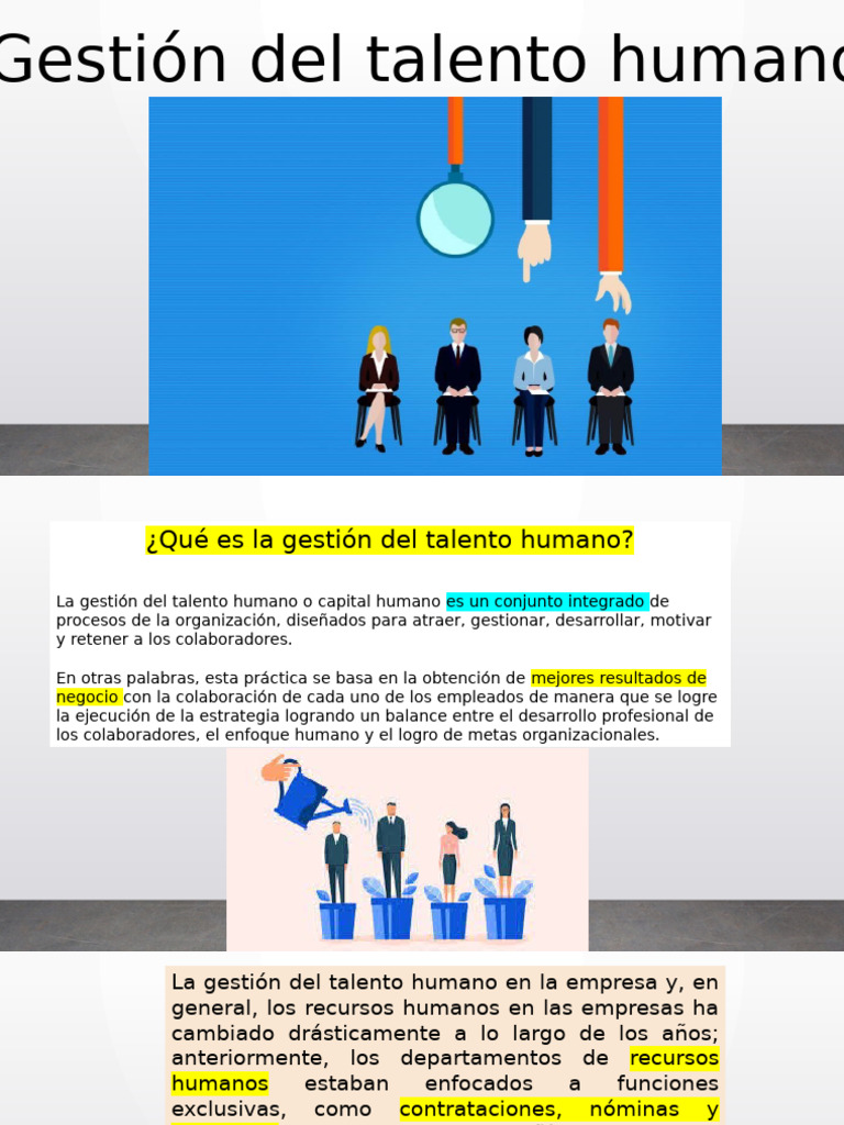 Gestión Efectiva del Talento Humano | PDF | Gestión del talento ...
