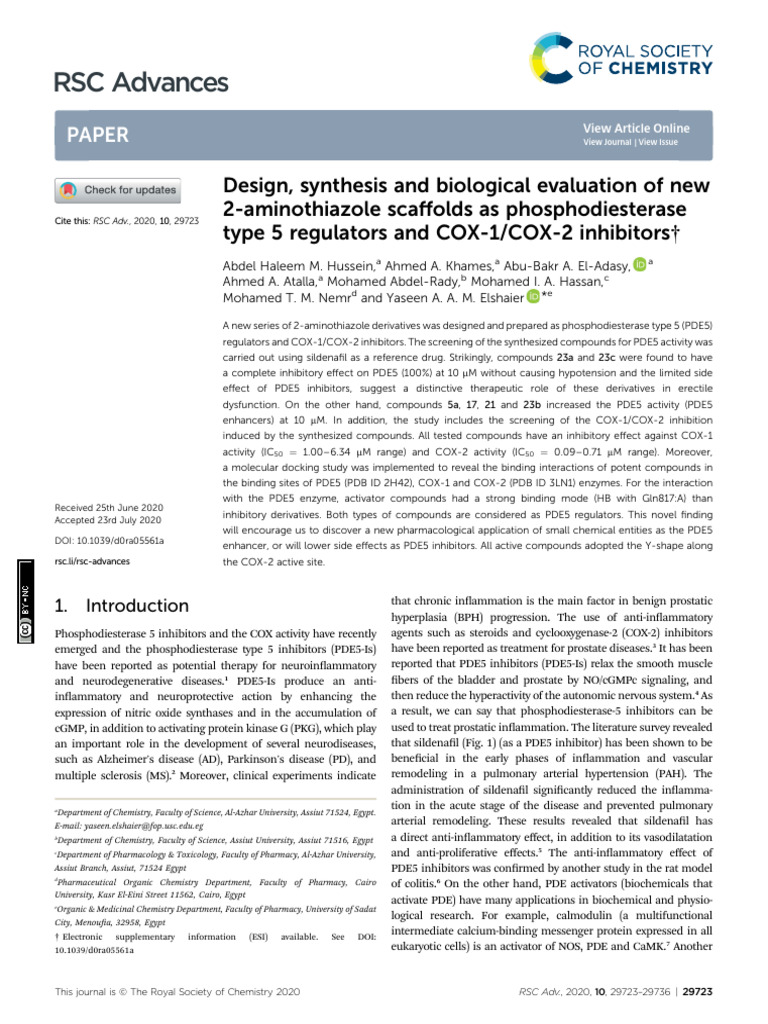 Design, Synthesis and Biological Evaluation of New 2 Amino Thiazole ...