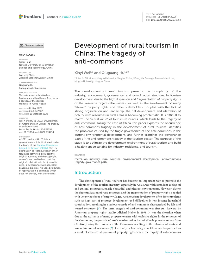 4development of Rural Tourism in | PDF | Market (Economics) | Property