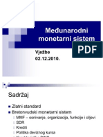 IV MPF Vježbe - Medjunarodni Monetarni Sistem