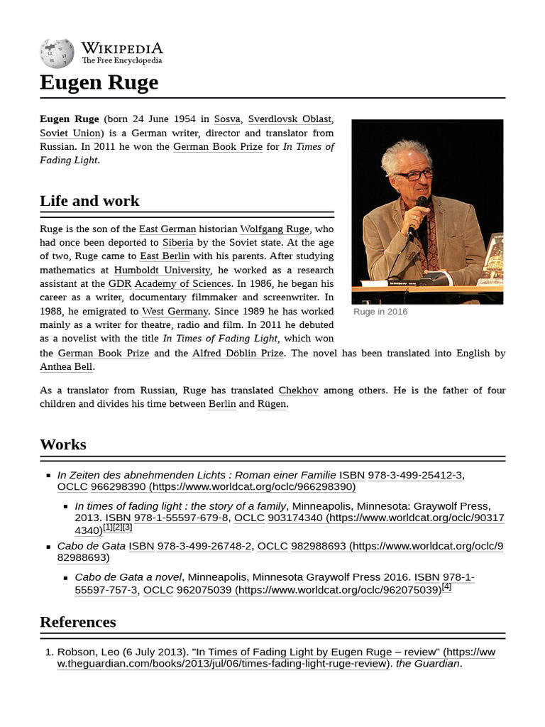 Eugen_Ruge | PDF | German Writers | German People