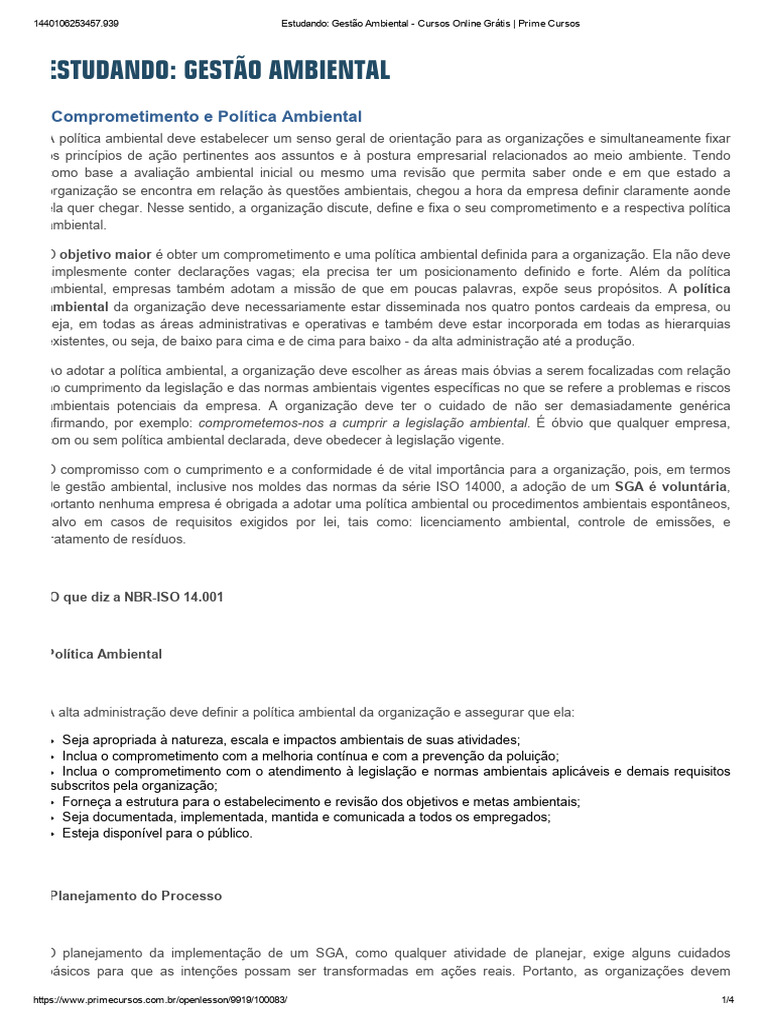 Política e Gestão Ambiental Eficaz | PDF | Gestão de recursos ...