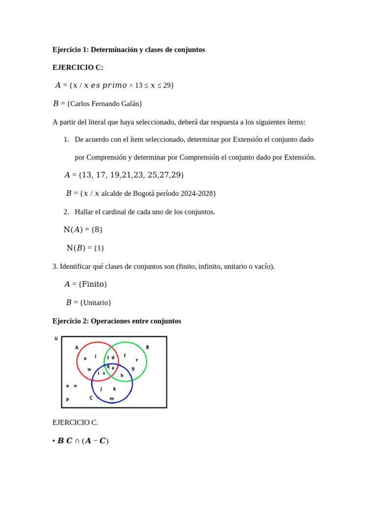 Ejercicios de Teoría de Conjuntos | PDF | Cannabis (Droga)