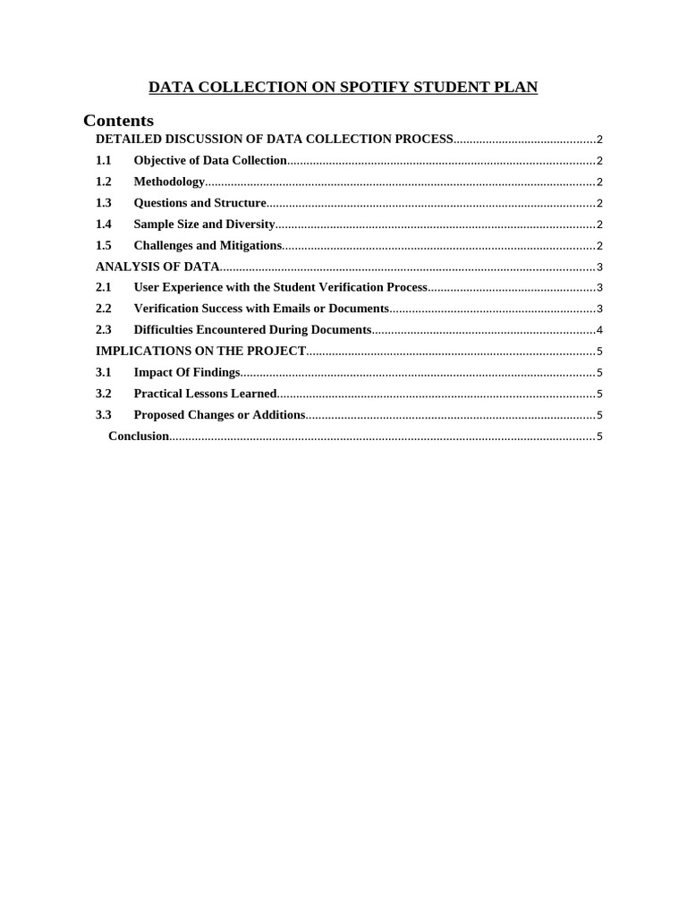Spotify Student Plan Verification Insights | PDF | Data | Usability