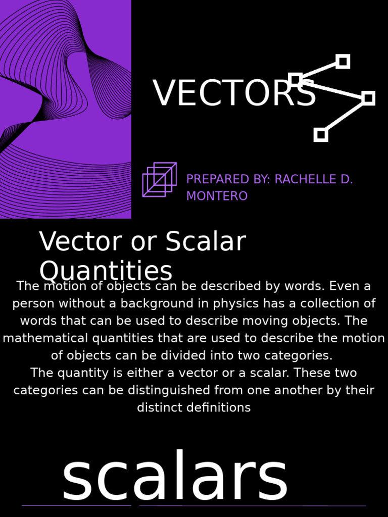 Understanding Vectors and Scalars in Physics | PDF | Euclidean Vector ...