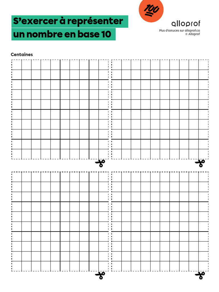 S'Exercer A Representer Un Nombre en Base 10 | PDF