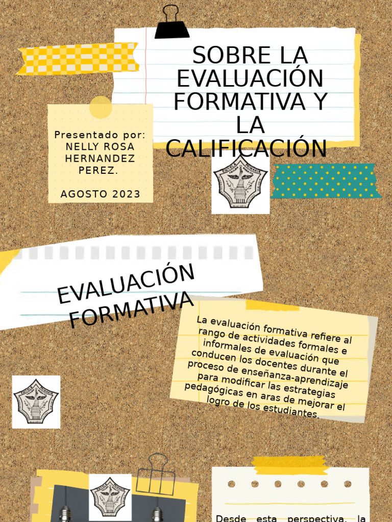 Evaluación Formativa y Calificación Educativa | PDF | Evaluación ...