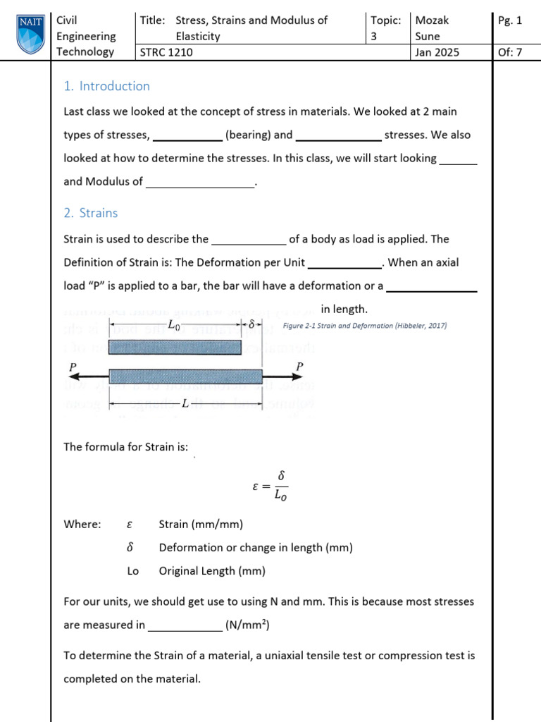 Stress, Strain, and Elasticity Explained | PDF | Deformation ...