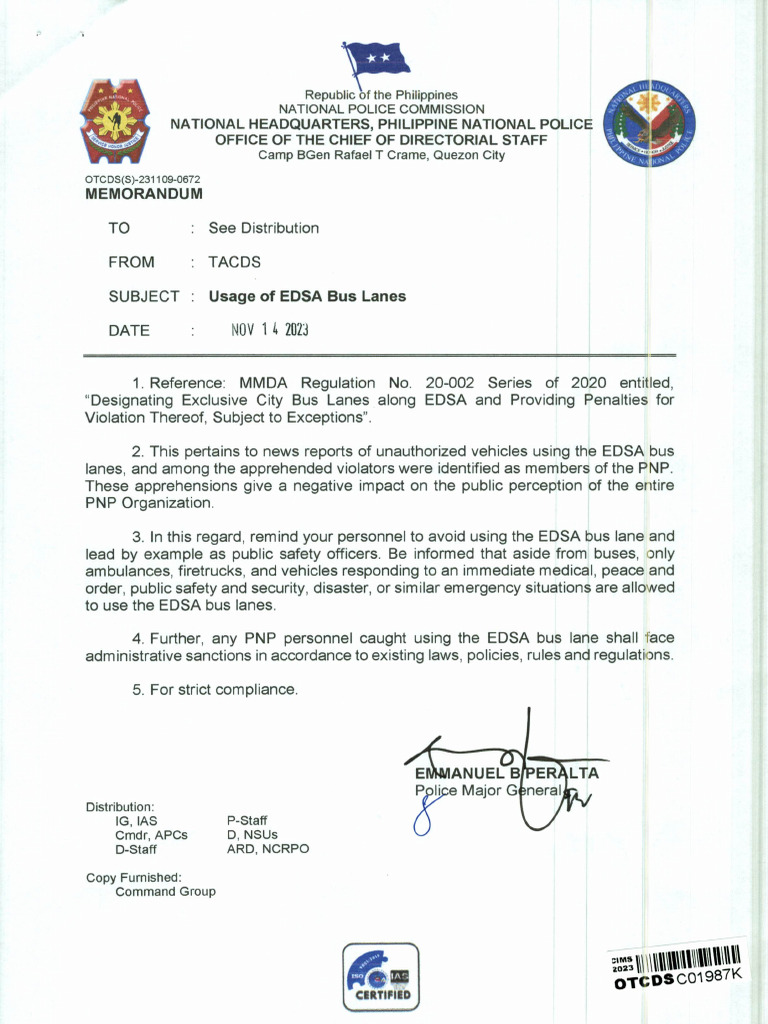 11-14 Usage of Edsa Bus Lanes | PDF