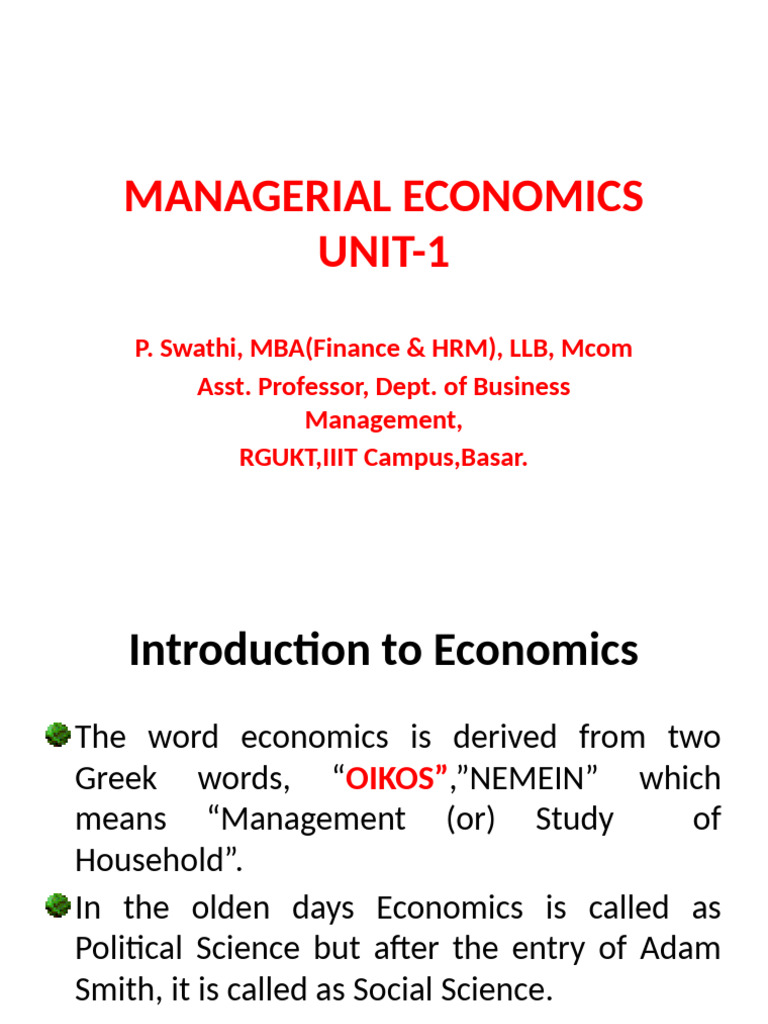 Introduction to Managerial Economics | PDF | Economics | Microeconomics