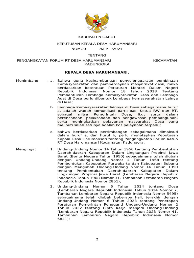 SK Forum RW Dan RT | PDF