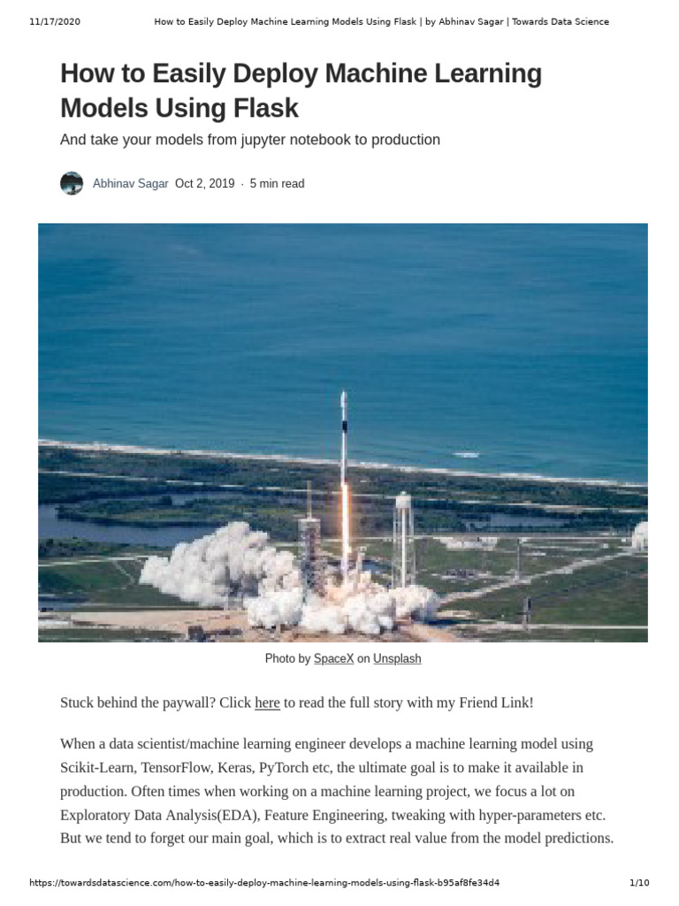 Deploying ML Models with Flask | PDF | Machine Learning | Regression ...