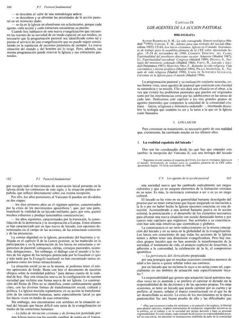 Agentes de la Acción Pastoral en la Iglesia | PDF | Iglesia Católica ...