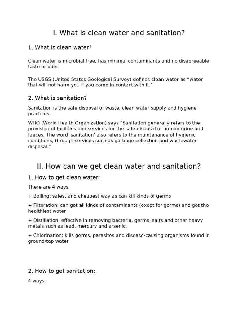 Water and Sanitation | PDF
