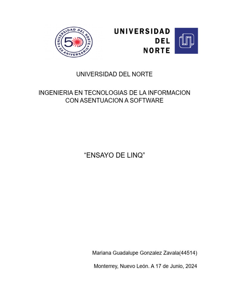 Ensayo sobre LINQ en .NET | PDF | Consulta integrada de idiomas ...