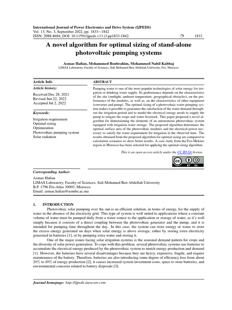 A Novel Algorithm For Optimal Sizing of Stand-Alone Photovoltaic ...