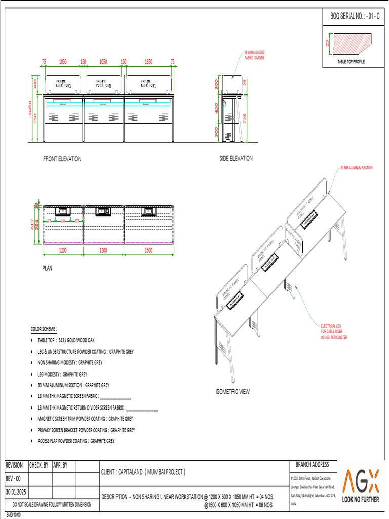 Non-Sharing Linear Workstation Design | PDF