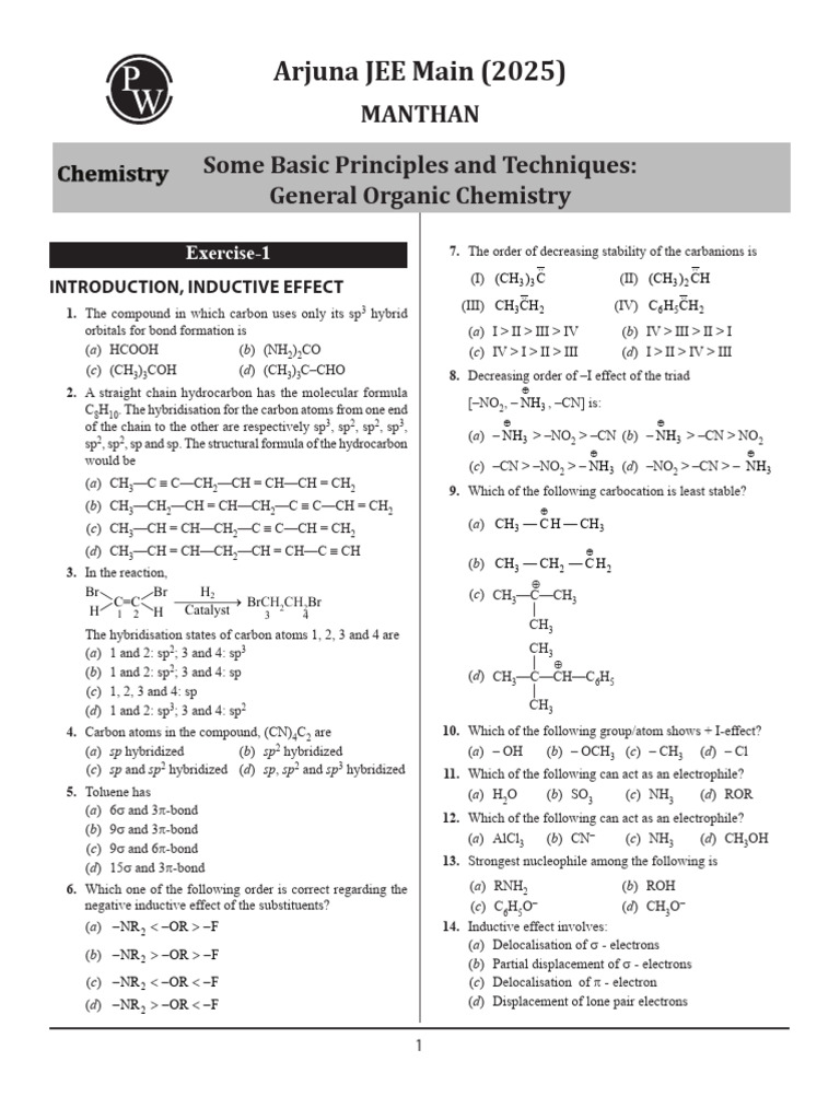 Some Basic Principles and Techniques - General Organic Chemistry | PDF ...