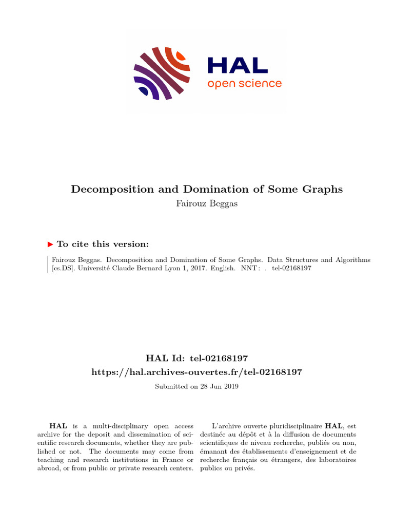 Graph Decomposition and Domination Analysis | PDF | Vertex (Graph ...