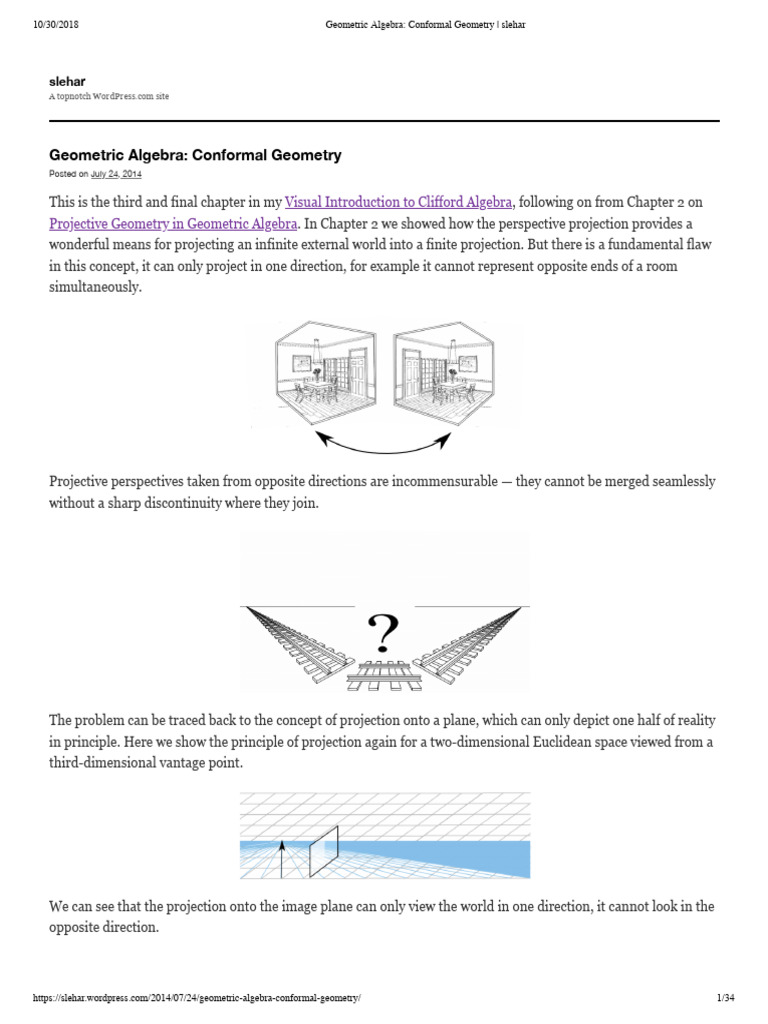 Geometric (Clifford) Algebra - 3 - Conformal Geometry | PDF | Geometry ...