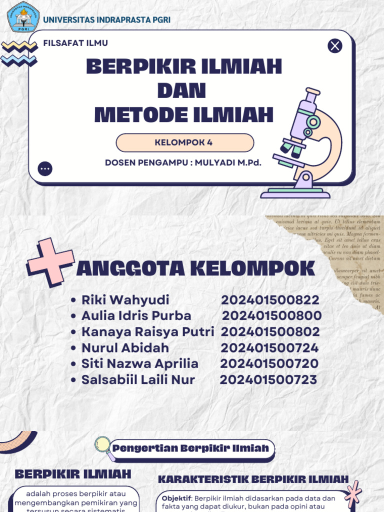 Kel 4 Berpikir Ilmiah Dan Metode Ilmiah Pdf