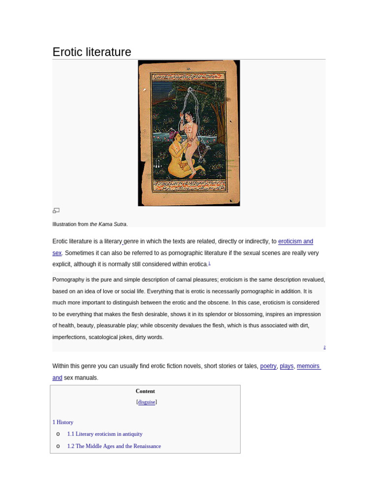 Overview of Erotic Literature PDF Erotic Literature