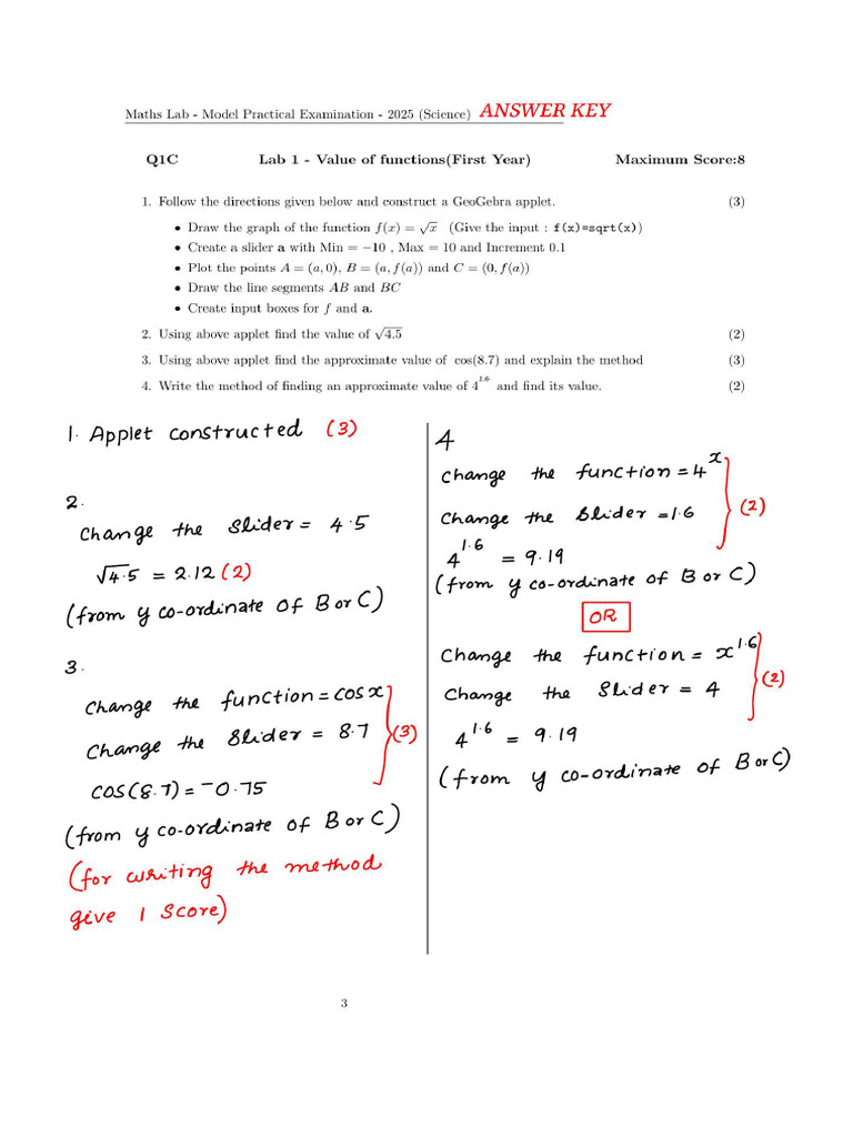 IT Maths Lab Model Exam - Batch 3 | PDF