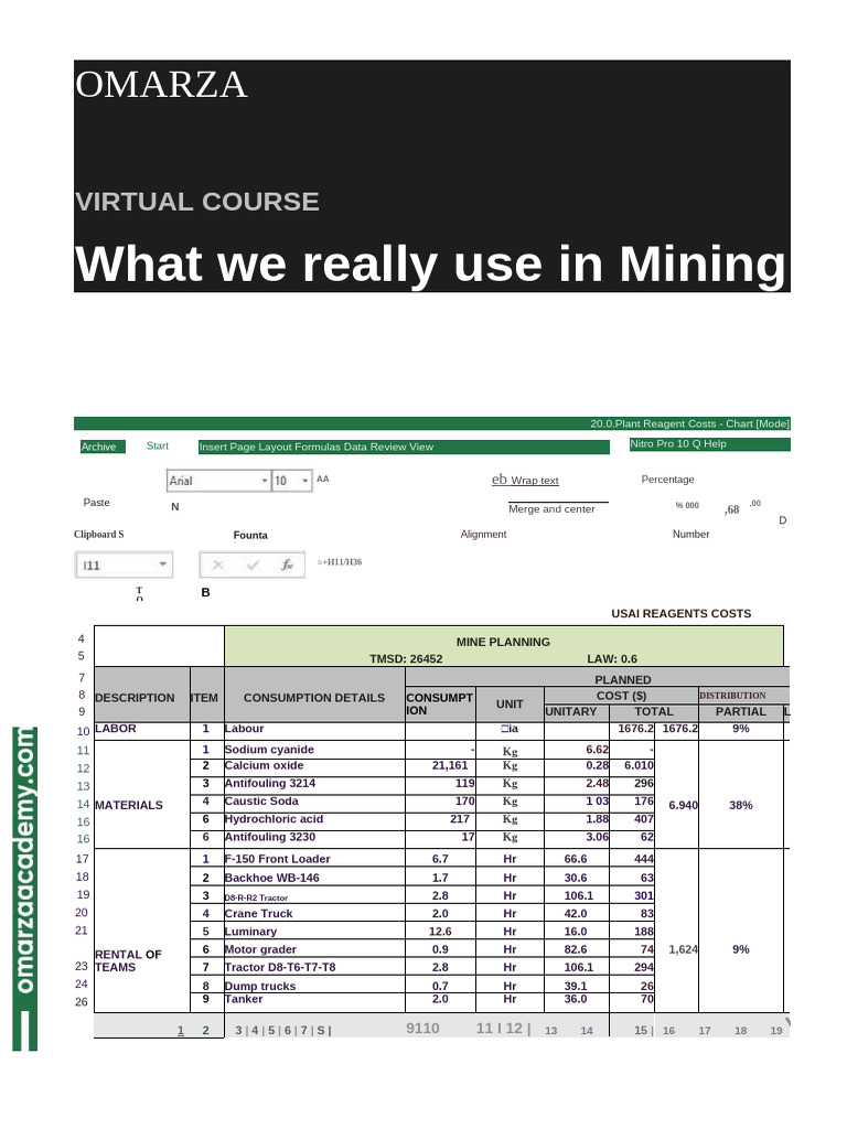 Mining Project Cost Management Tools | PDF | Mining