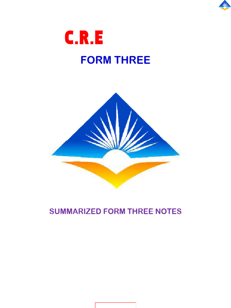 Form Three C.R.E. Notes Summary | PDF | Spiritual Gift | Twelve Minor ...