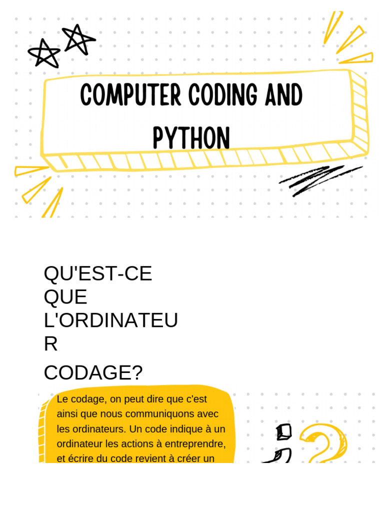 Introduction au Codage Informatique | PDF | Programmation informatique ...