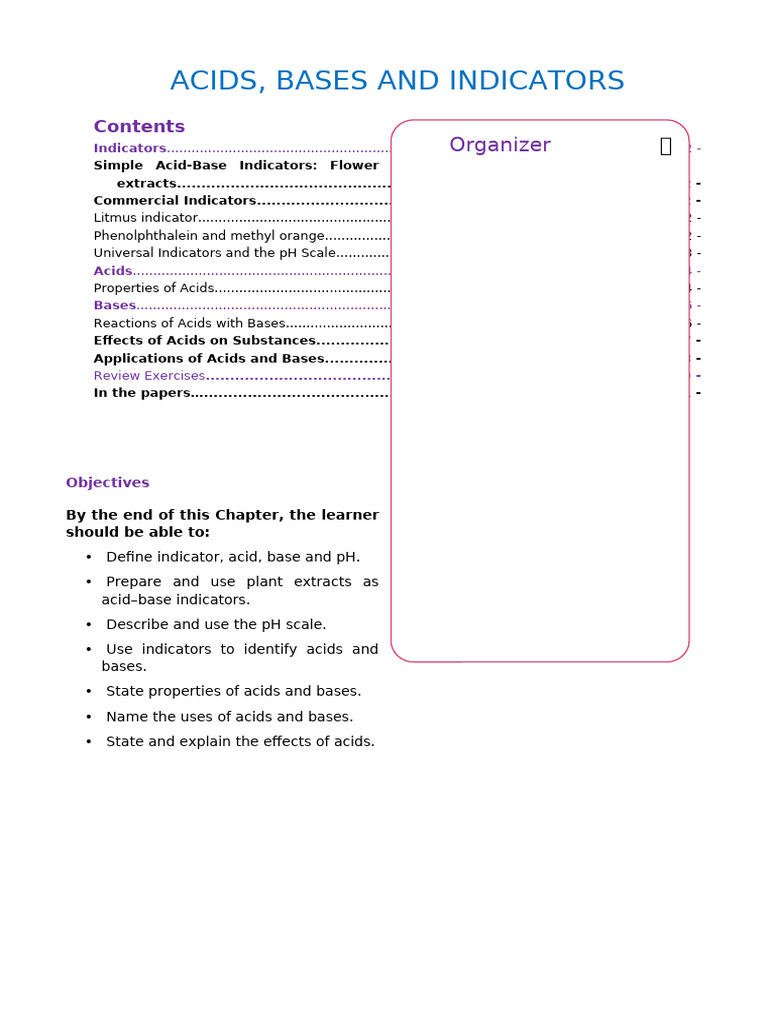 1.3 Acids, Bases and Indicators | PDF | Acid | Magnesium
