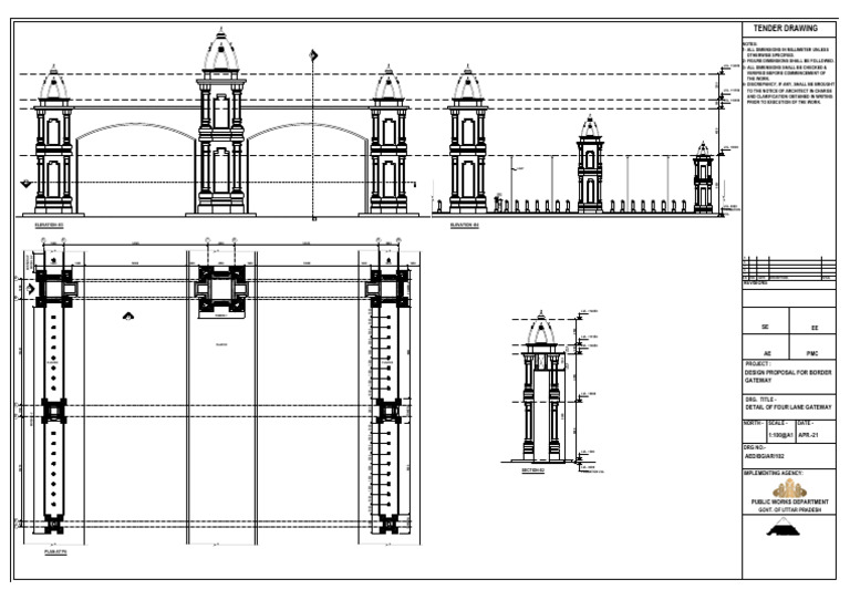 Tender Drawings for Border Gateway | PDF