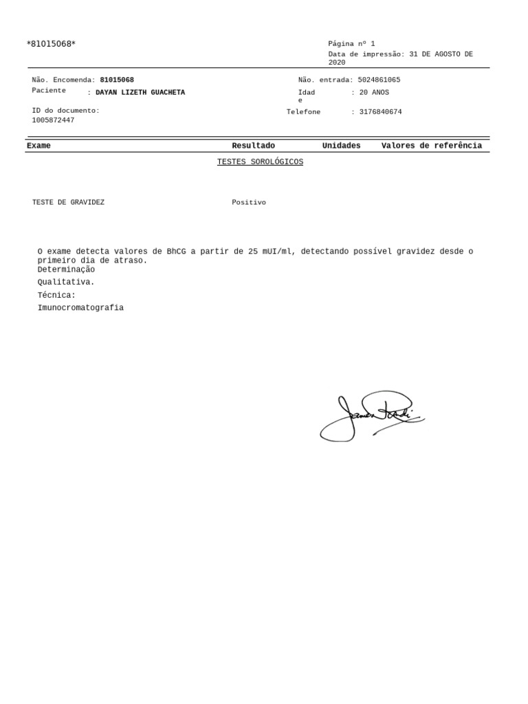 teste de gravidez | PDF