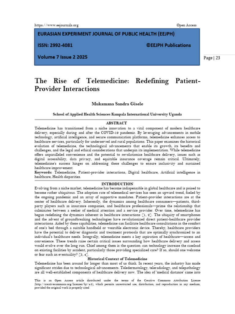 Telemedicine: Transforming Healthcare Access | PDF | Health Care ...