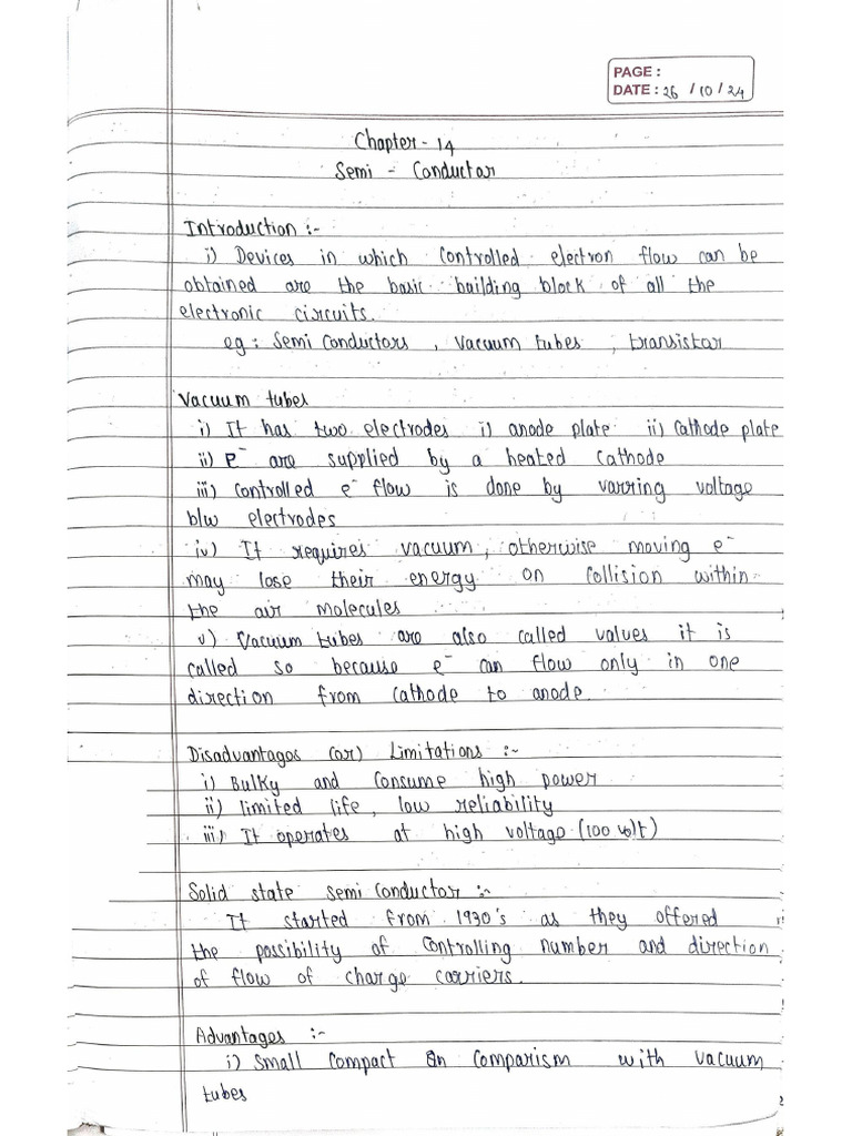 12th Phy Ch-14 Semiconductors Notes | PDF