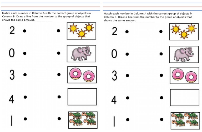 Number Matching Activity for Kids | PDF
