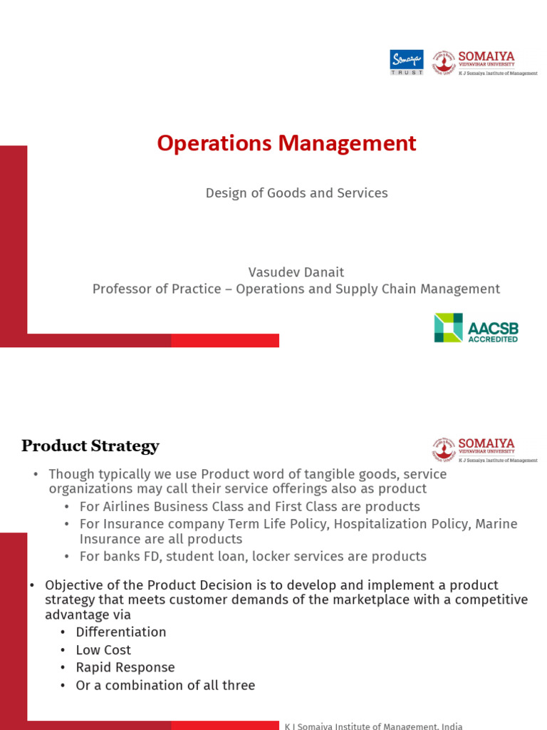 05 Design of Goods and Services | PDF | Secondary Sector Of The Economy ...