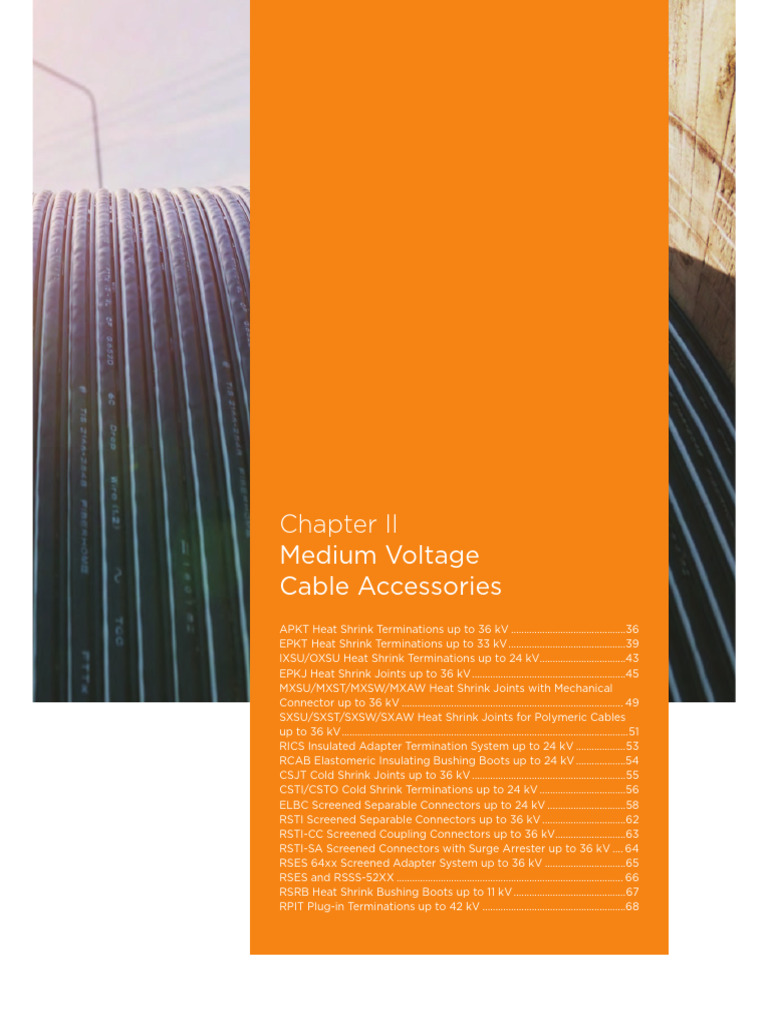 Medium Voltage Cable Accessories Guide | PDF | Electrical Connector ...