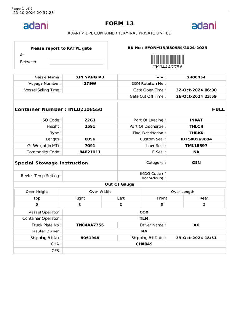 INLU2108550 -f13 | PDF | Shipping | Water Transport