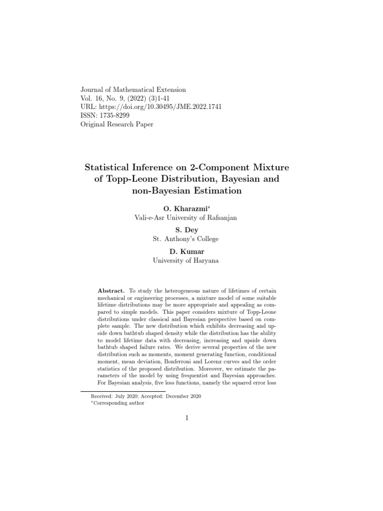 Toppe Leon Mixture | PDF | Bootstrapping (Statistics) | Bayesian Inference