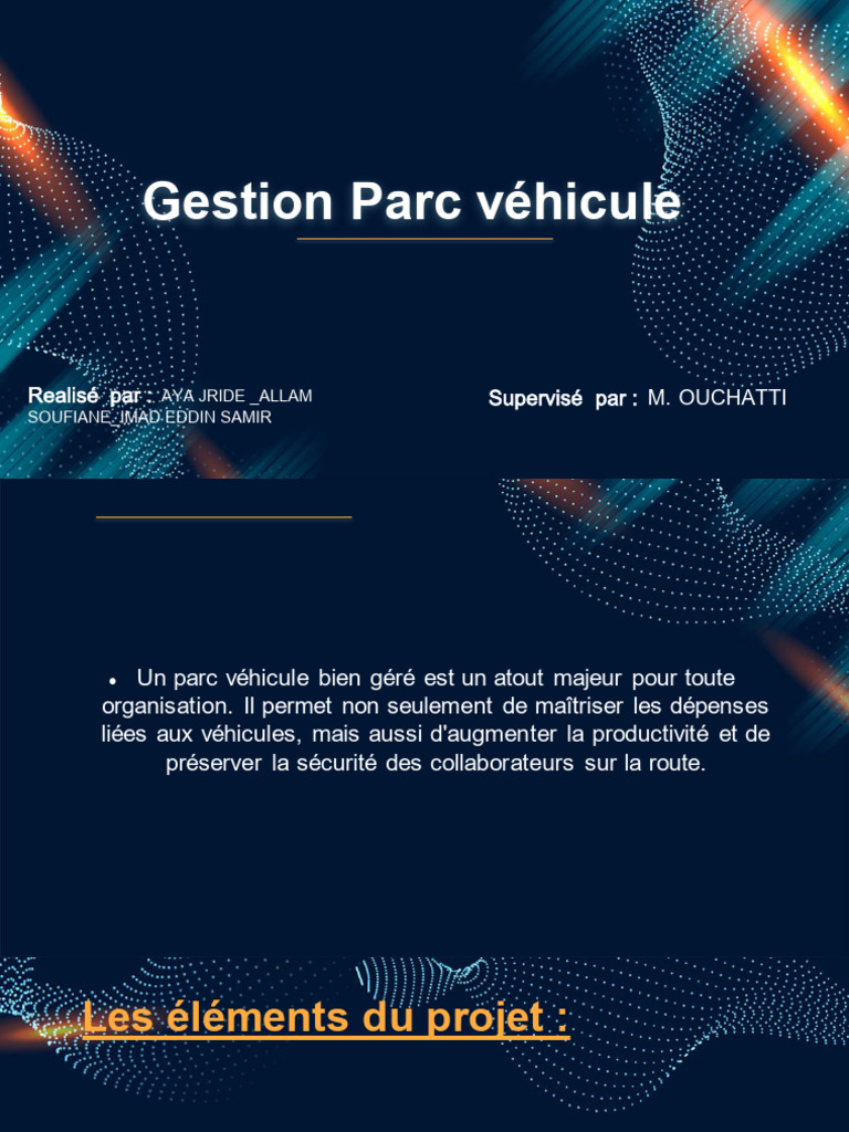 Gestion optimale du parc automobile | PDF | Interface (Informatique ...