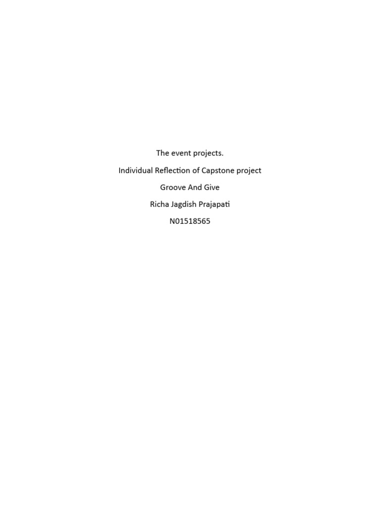 Groove and Give Event Reflection | PDF